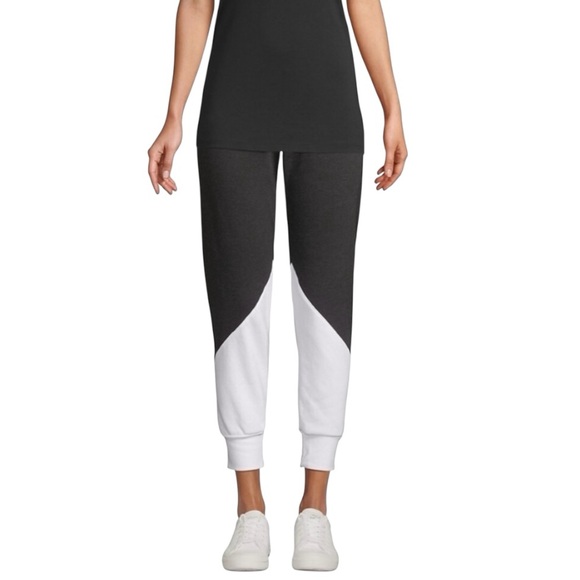 Aviator Nation Glider Black & White Color Block Joggers Women’s Medium - Picture 2 of 16